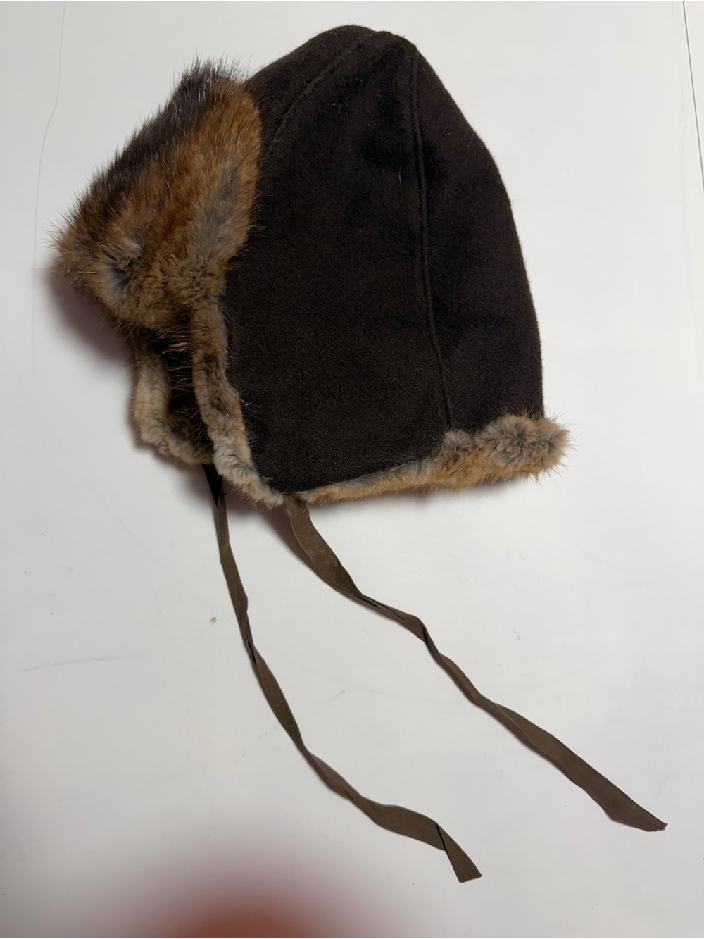 Newfoundland seal fur trapper hat
